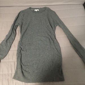 Gray sweater dress